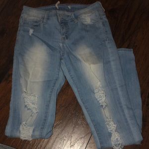 distressed jeans